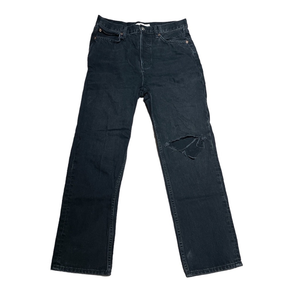 TopShop Dad Distressed Jeans Black Size 30